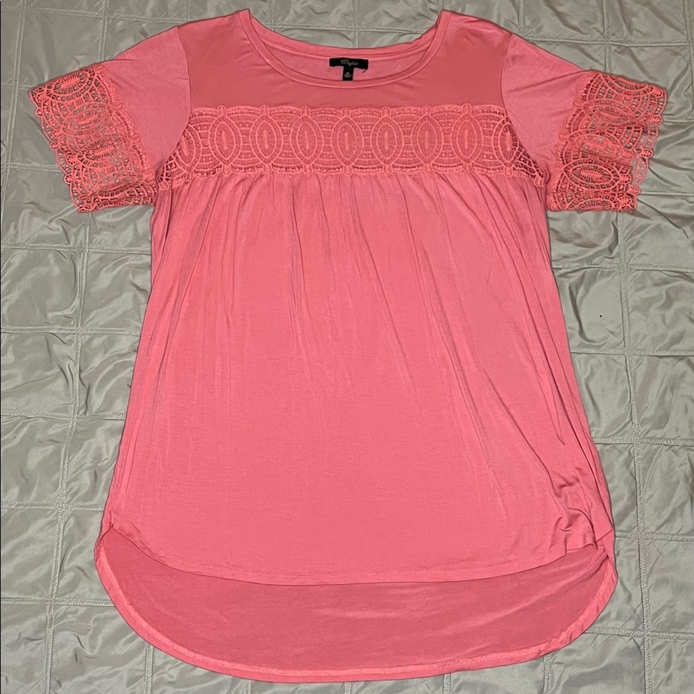 Cupio XL Pink Short Sleeve Blouse